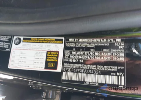 2015 Mercedes-Benz Gl 450 4Matic из США, поврежденный, VIN 4JGDF6EEXFA494034